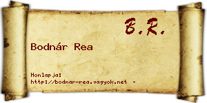 Bodnár Rea névjegykártya